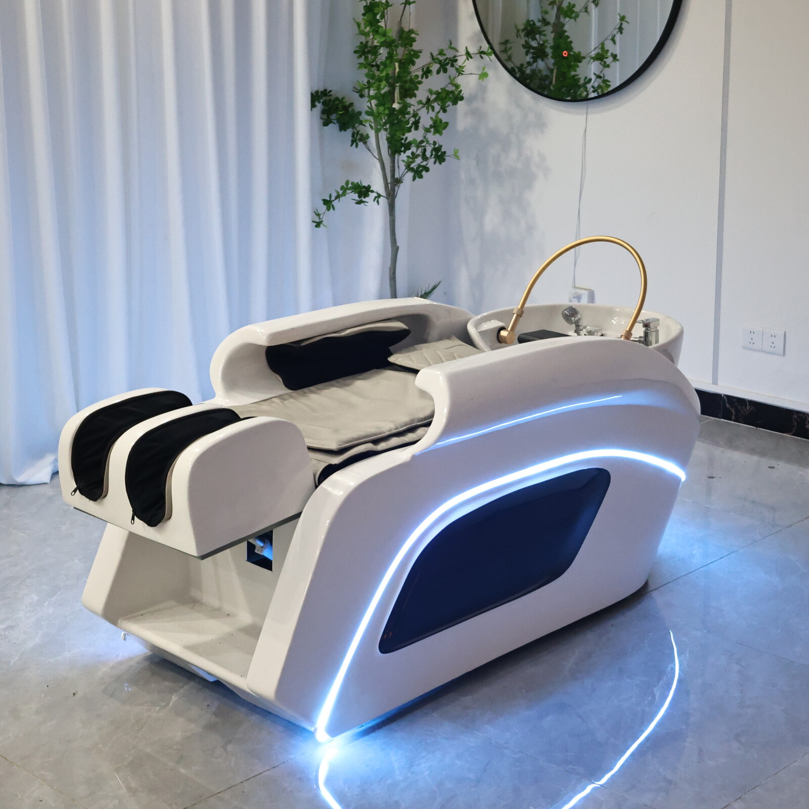 Massage Table Accessories Uk - ブランドヘアサロンショップ自動マッサージシャンプーベッド洗髪ベッドマッサージテーブル高級サロンサービス業務用家具