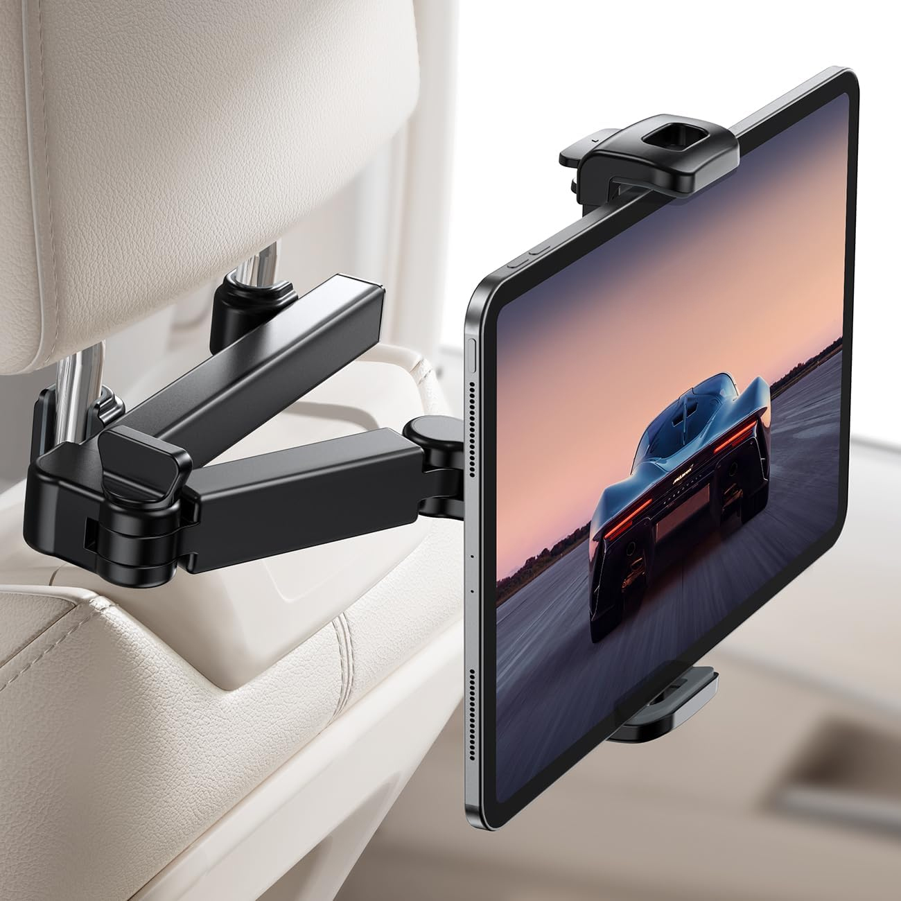 Toddler Tablet Accessories - 子供用の拡張アーム付きタブレットスタンド,車のヘッドレスト,後部座席の取り付け,かつらと互換性があります