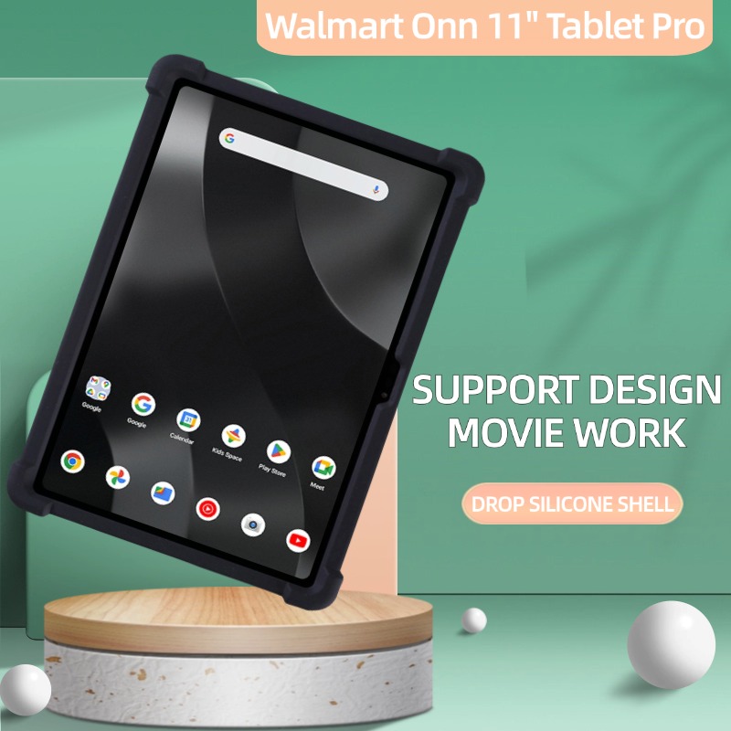 Onn Tablet Accessories - ウォルマート Onn 11インチタブレットProモデル用ケース：100146660 2024タブレットPro安全耐衝撃シリコンタブレットスタンド