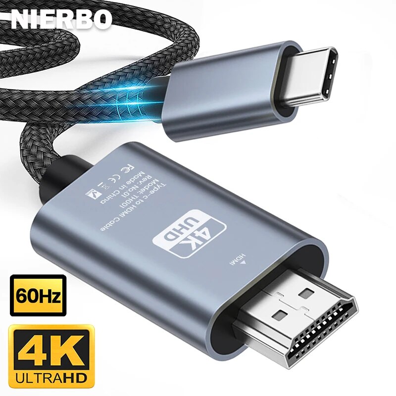 Hdmi Adapter Tablet - Nierbo usb c to hdmiケーブル6.6ft 4k