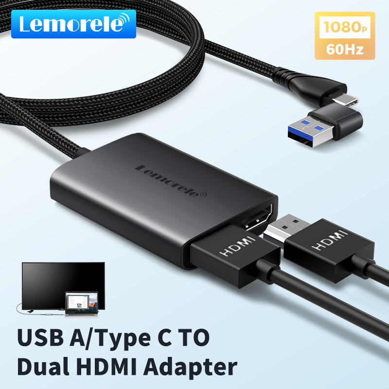 Hdmi Adapter Tablet - Lemorele デュアルHDMIアダプター 4K Type-C to HDMI対応