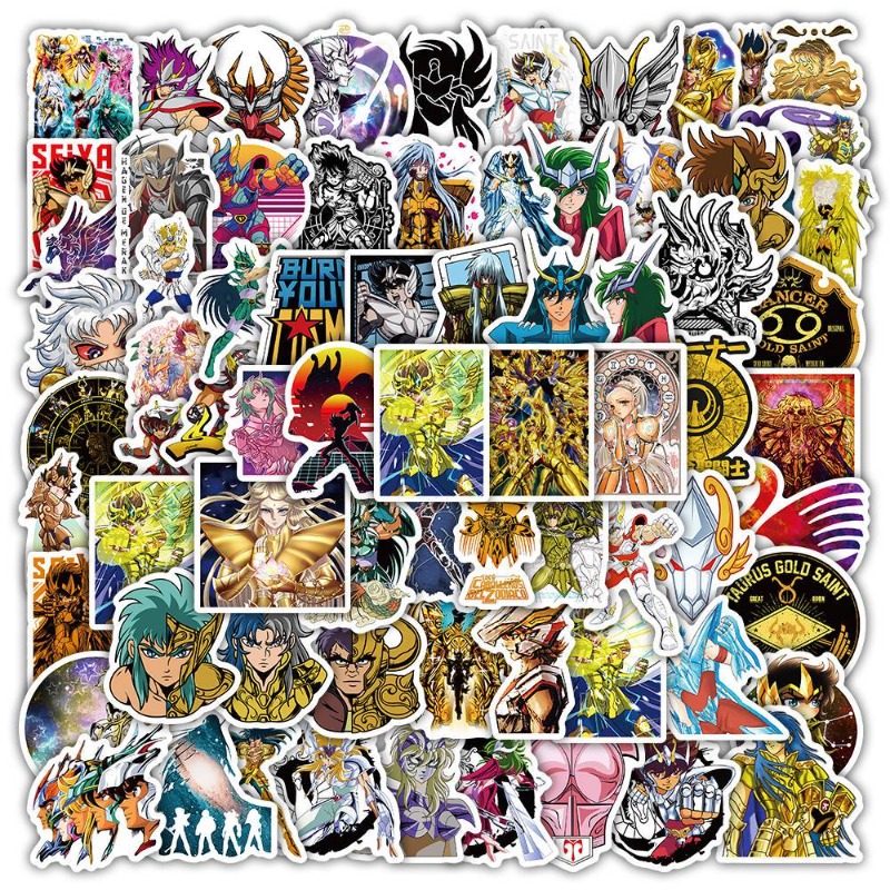 Laptop Tablet Accessories - 101 個聖闘士星矢アニメステッカー漫画キャラクター DIY 自己粘着ステッカーラップトップデスク装飾デカール文具装飾