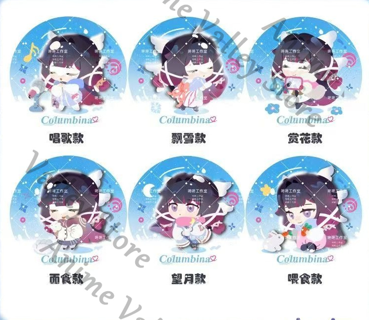 Tablet Accessories Gifts - アニメ原神コロンビナ/ダムセレッテコスプレ 25 ミリメートルミニタブレットバッジエンブレム漫画ブローチ胸ピンペンダント装飾ギフト