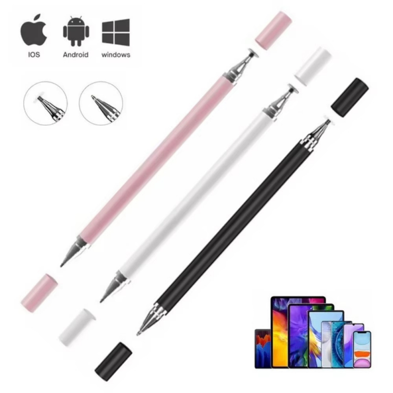 Pen Tablet Accessories - 1/2/8個入り 2in1ユニバーサルスタイラスペン タブレット/スマホ/Android/iPad用 アクセサリー 描画タブレット 静電容量式スクリーン