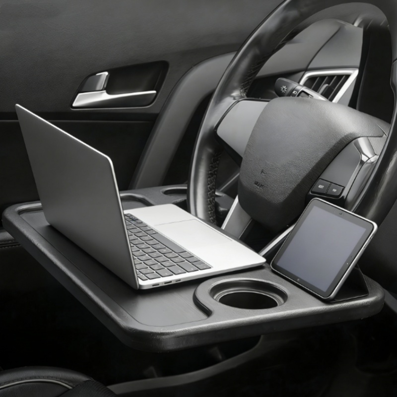 Laptop Tablet Accessories - 車のステアリングホイールテーブルユニバーサルステアリングホイールマウントラップトップタブレット多機能ダイニングデスクホルダーポータブルインテリアパーツ