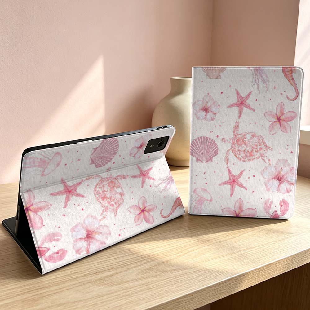 Lenovo Tablet Plus Accessories - ピンクのヒトデと亀の模様のソフトケース Lenovo Xiaoxin Lenovo Tab Pad