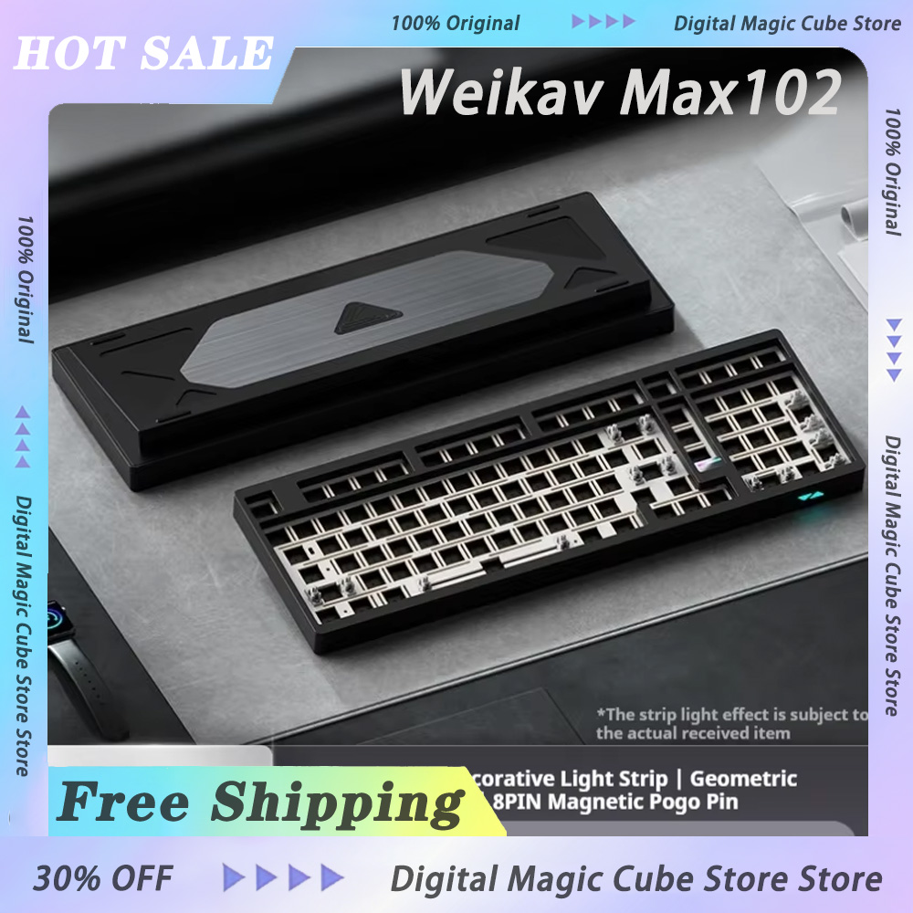 Tablet Accessories Gifts - Weikav Max102 アルミニウム合金キーボードキット ワイヤレス トリモード メカニカルキーボードキット