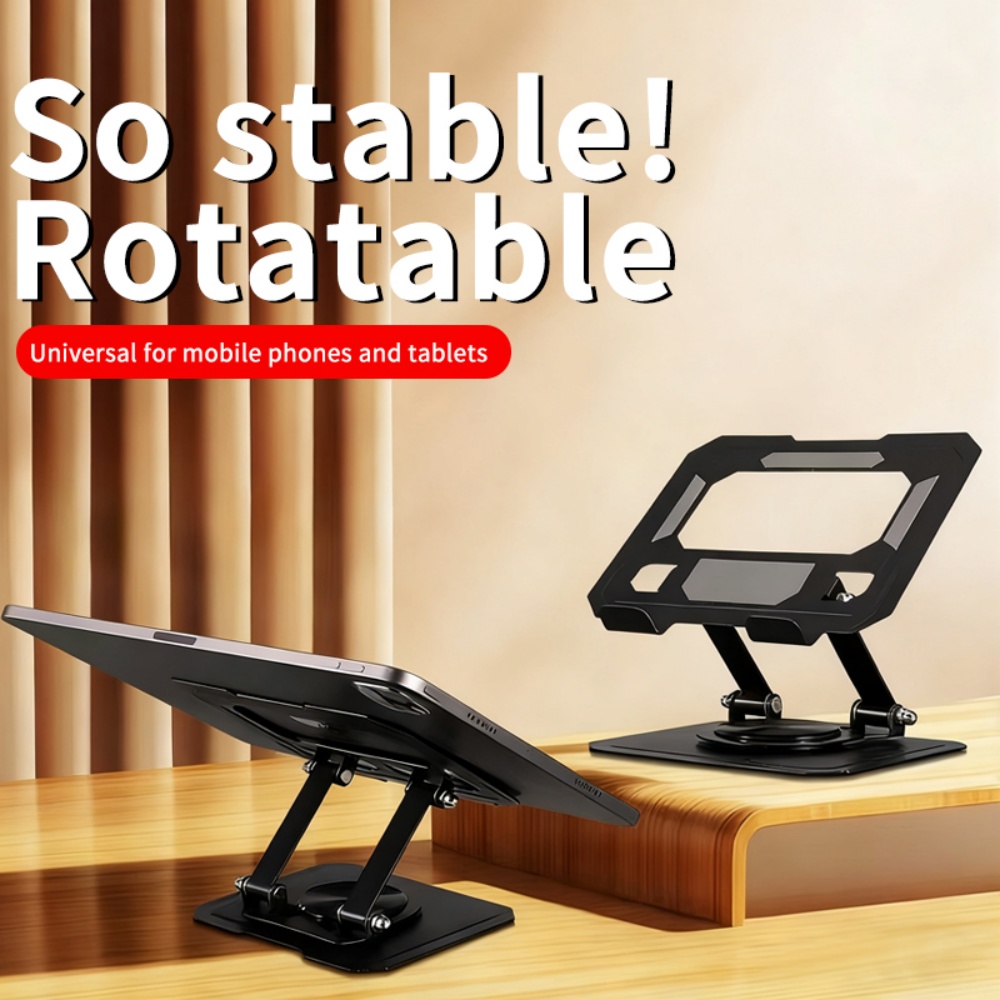 Huawei Tablet Accessories - 360 ° 回転可能なタブレットスタンド 調整可能な折りたたみ式デスクトップスタンドホルダー 4.7-12インチのiPad Pro/Air/Minラップトップタブレットに対応