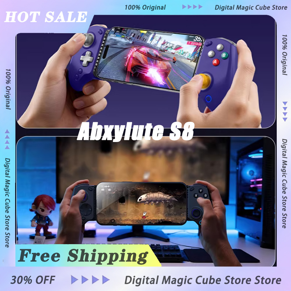 Tablet Accessories Gifts - Abxylute S8 ストレッチングモバイルタブレットゲームコントローラー Type-C Bluetooth モバイルゲームストリーミングシミュレーター