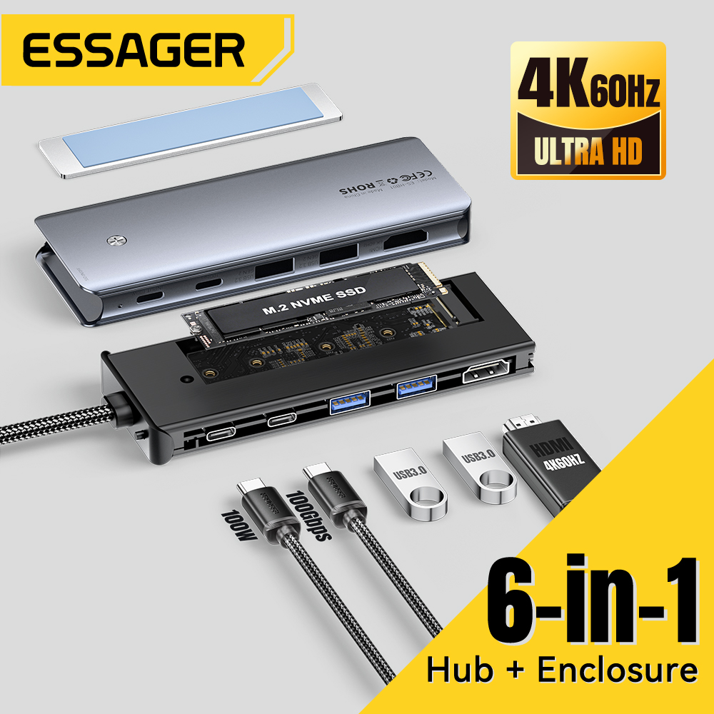 Hdmi Adapter Tablet - Essager USB C ハブ M.2 SSD