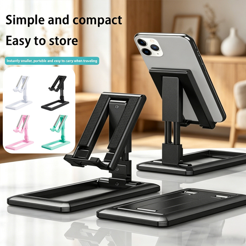 Tablet Ipad Accessories - 折りたたみ式タブレット携帯電話デスクトップ電話スタンドスケーラブル調整可能なデスクホルダーiPad iPhone Samsung用デスクトップブラケット新品