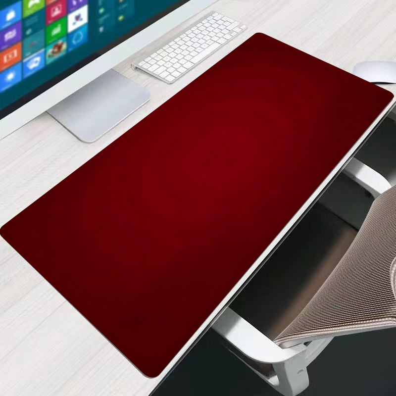 Laptop Tablet Accessories - 赤いマウスパッドオフィス拡張デスクマット 90 × 40 センチメートルゴム製ゲームアクセサリーエッジホワイトファッションピンクマウスパッドラップトップキーボードマット