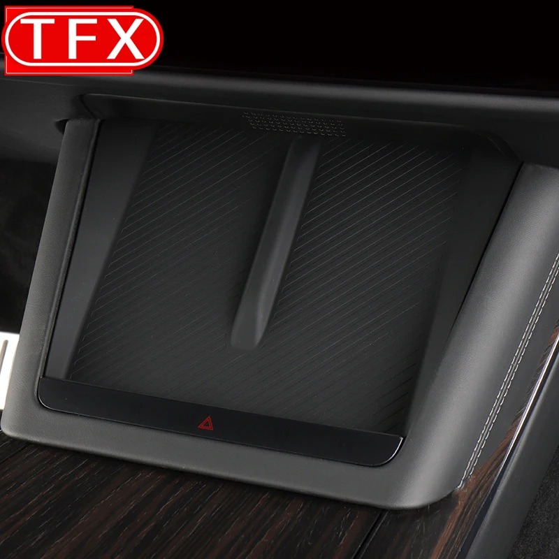 Wireless Charging Pad - テスラモデル X モデル S 2023 車の中央制御ワイヤレス充電シリコンパッド中央収納防塵マットアクセサリー新
