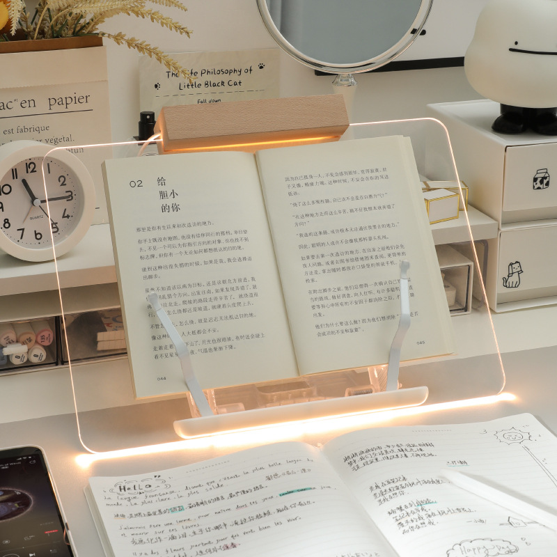 アクリル透明読書スタンド多機能調節可能なタブレットラップトッ - Laptop Tablet Accessories のレビューと価格