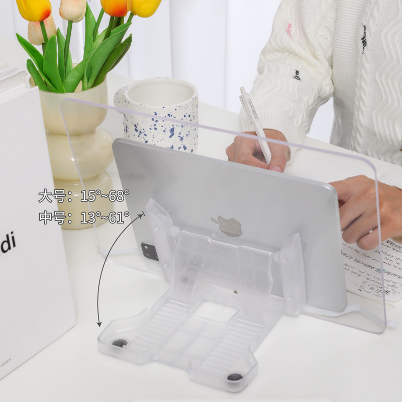 アクリル透明読書スタンド多機能調節可能なタブレットラップトッ - Laptop Tablet Accessories のレビューと価格