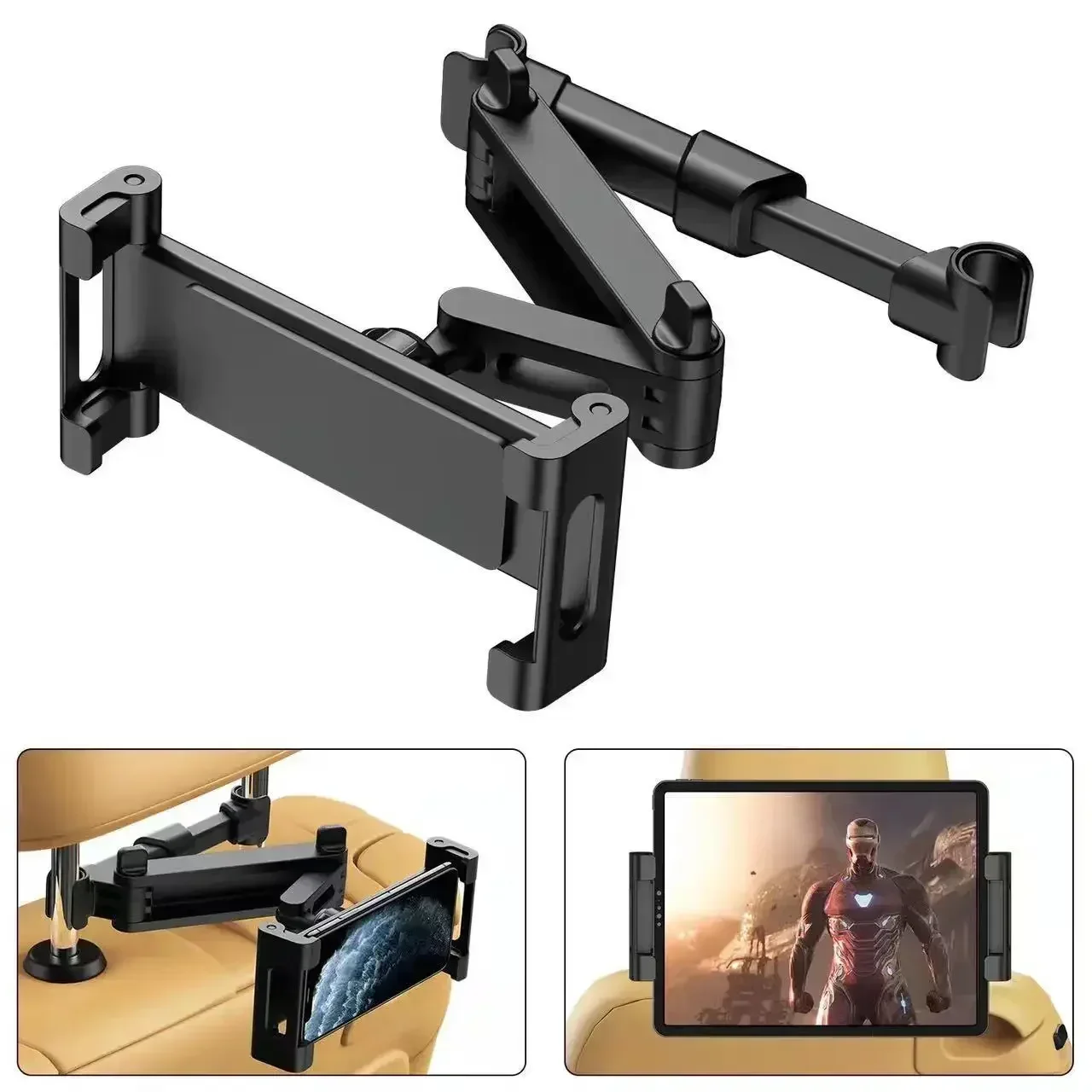 伸縮式車後部枕電話ホルダー、タブレット車載スタンド、シート後 - Toddler Tablet Accessories のレビューと価格