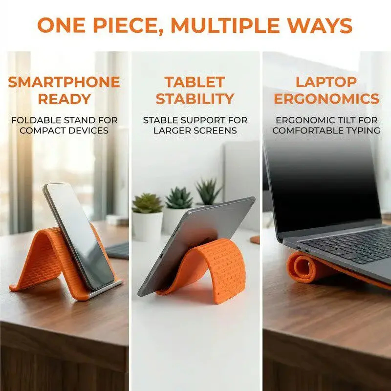 シリコーン折りたたみ式電話スタンドタブレットラップトップDI - Tablet Accessories Gifts のレビューと価格