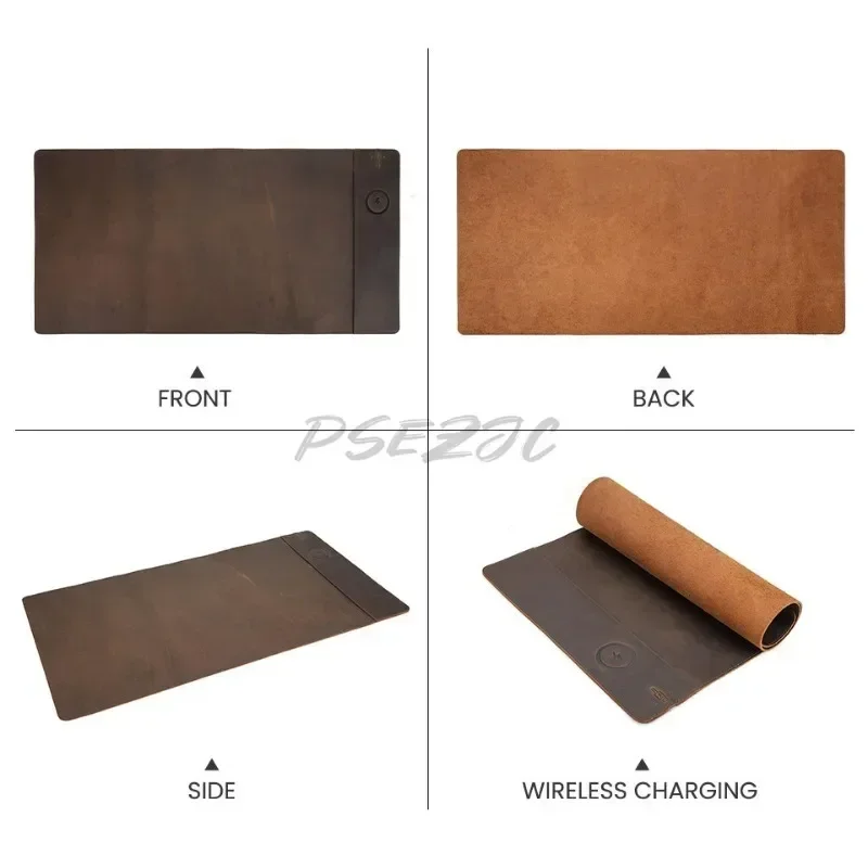 ヴィンテージ牛革マウスパッド,超大型,防汚,防水ストラップ, - Wireless Charging Pad のレビューと価格
