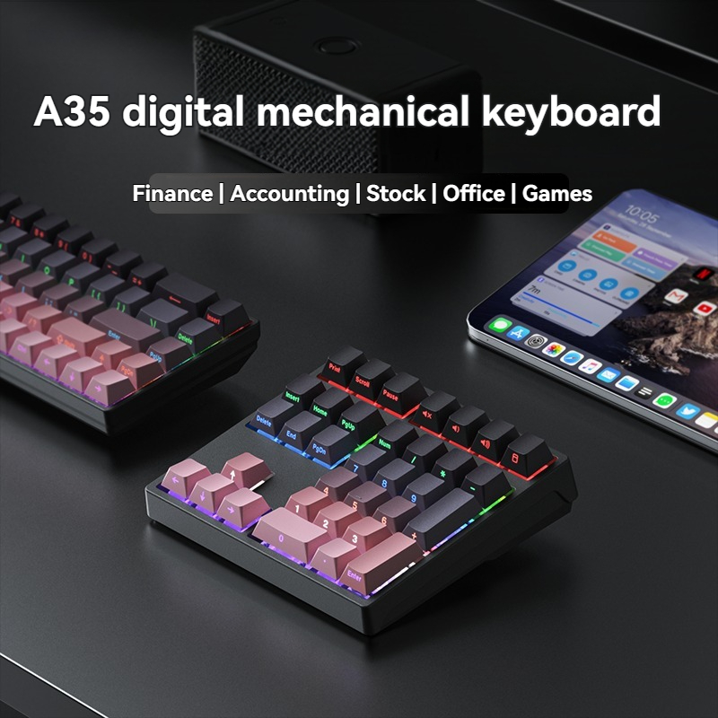 A35 テンキー有線シングルモード 34 キー RGB オフ - Tablet Accessories Gifts のレビューと価格