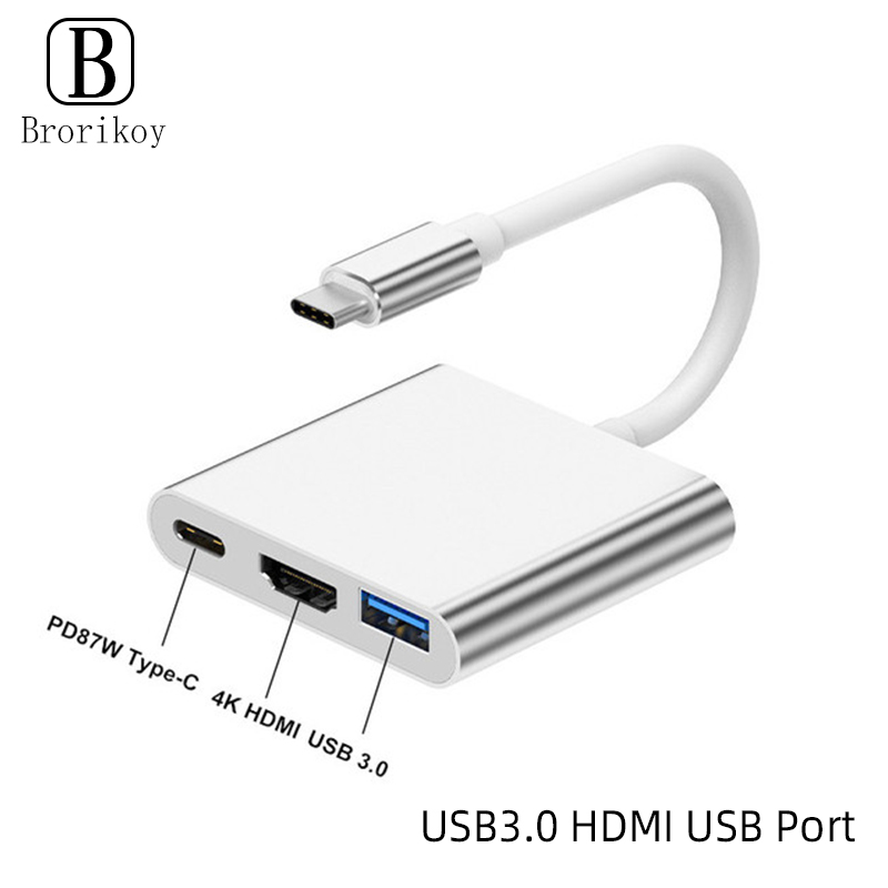 3 in 1 USB Type C ハブ - 4K HDMI - Huawei Tablet Accessories のレビューと価格
