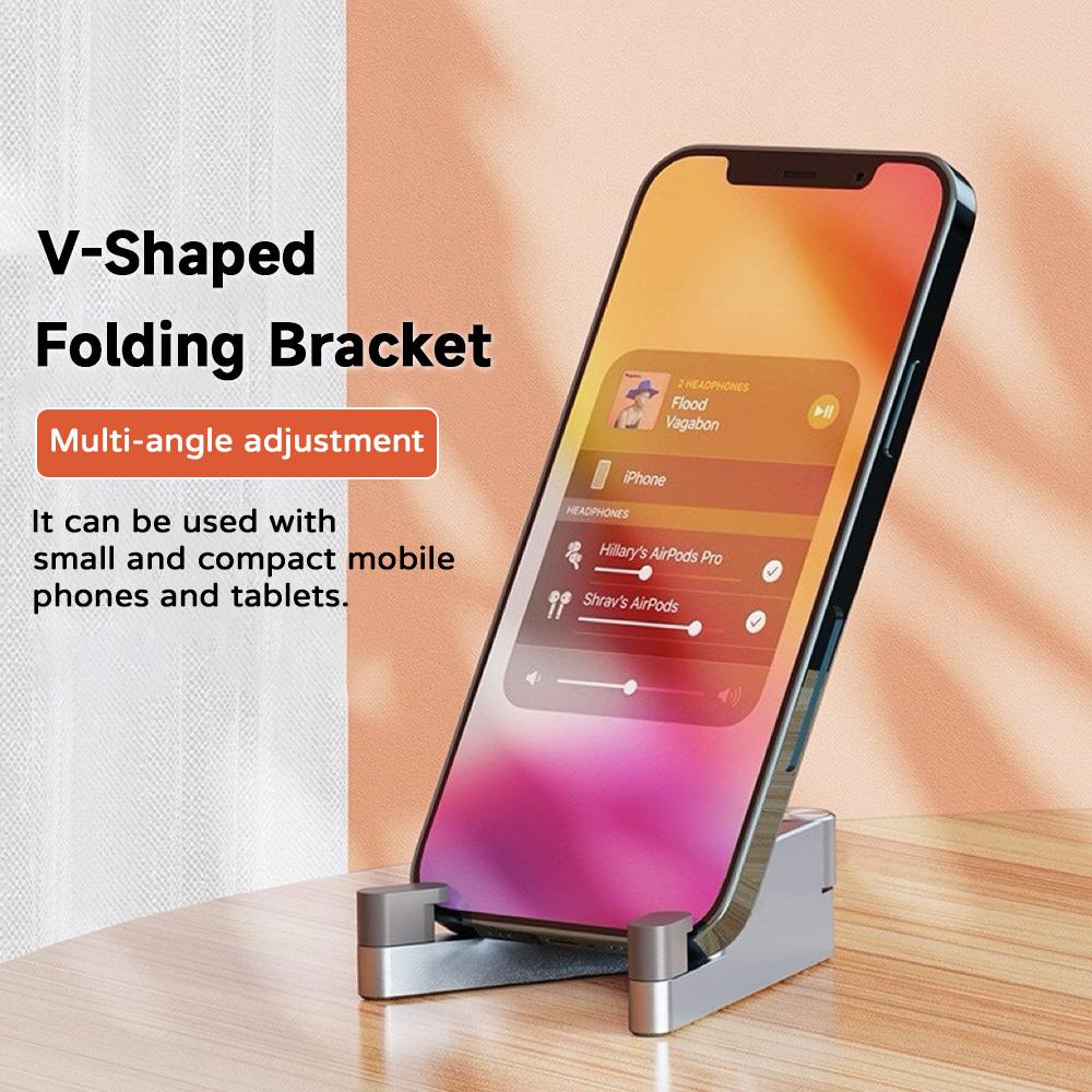 V 字型折りたたみブラケットマルチアングル調整可能な電話スタ - Tablet Ipad Accessories のレビューと価格