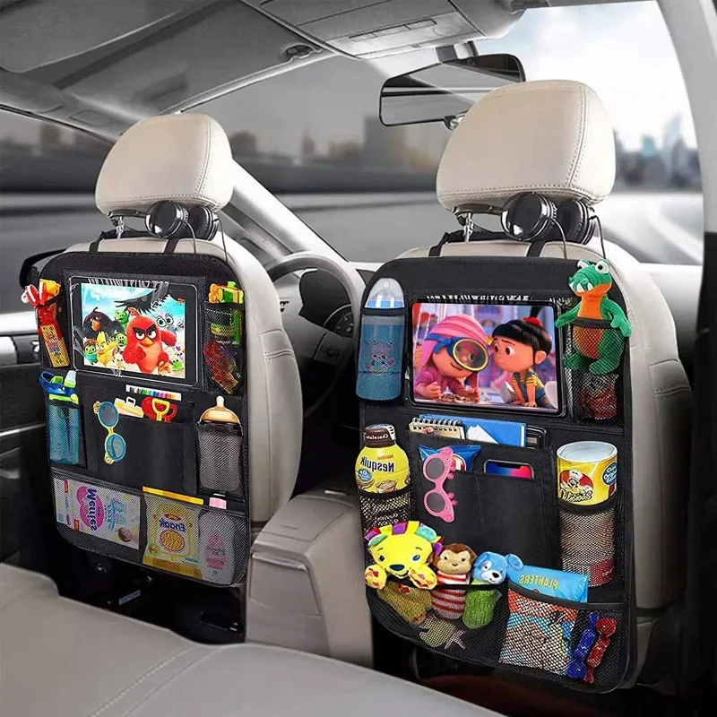 車の後部座席オーガナイザー、タッチスクリーン、タブレットホル - Toddler Tablet Accessories のレビューと価格