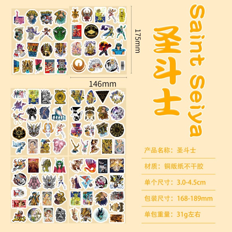 101 個聖闘士星矢アニメステッカー漫画キャラクター DIY - Laptop Tablet Accessories のレビューと価格