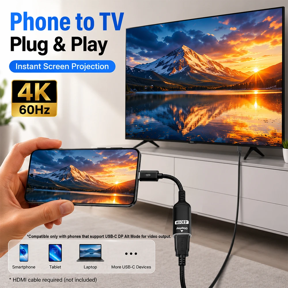 USB C - HDMIアダプター 4K@60Hz プラグア - Hdmi Adapter Tablet のレビューと価格