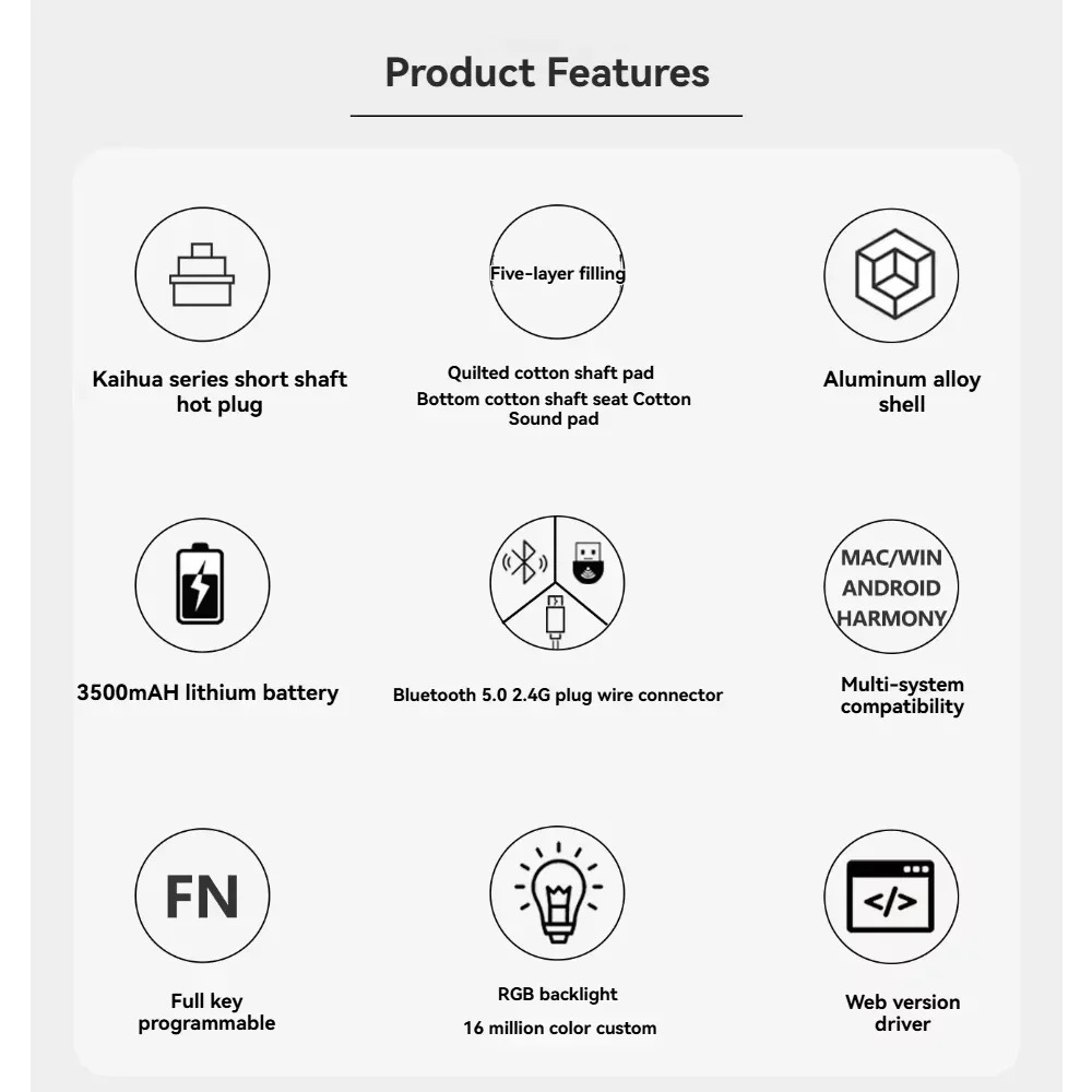 Keydous AJ68 メカニカルキーボード ポータブルゲ - Tablet Accessories Gifts のレビューと価格