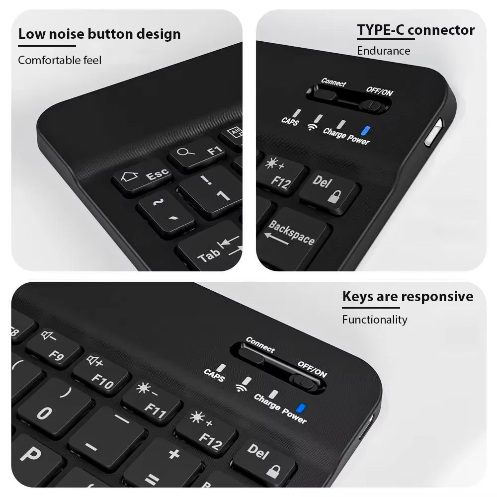 Bluetooth ワイヤレスキーボード携帯電話タブレットキ - Tablet Ipad Accessories のレビューと価格