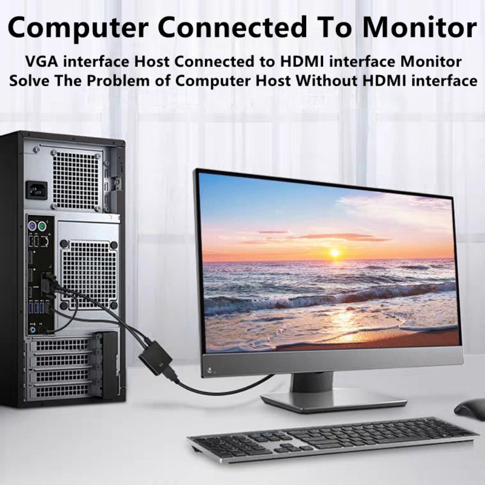 HD 1080P VGA to HDMIアダプターケーブル（ - Hdmi Adapter Tablet のレビューと価格