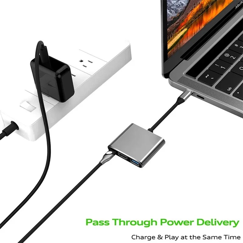 USB C ハブ 3in1 タイプ C 3.0 to HDM - Hdmi Adapter Tablet のレビューと価格