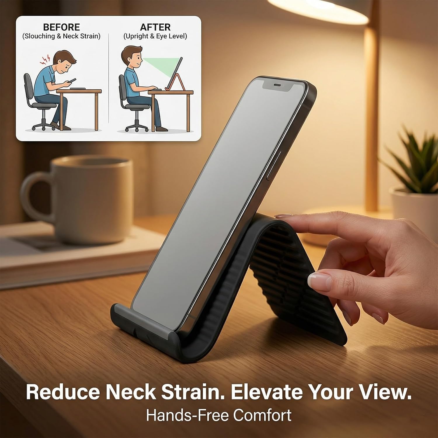 柔軟で折りたたみ可能なシリコン製スマホホルダー、ポータブルで - Laptop Tablet Accessories のレビューと価格