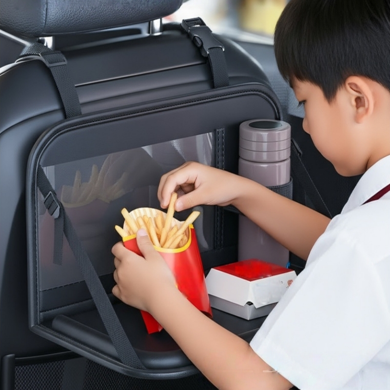 車用シートバックオーガナイザー 折りたたみ式テーブルトレイ  - Toddler Tablet Accessories のレビューと価格