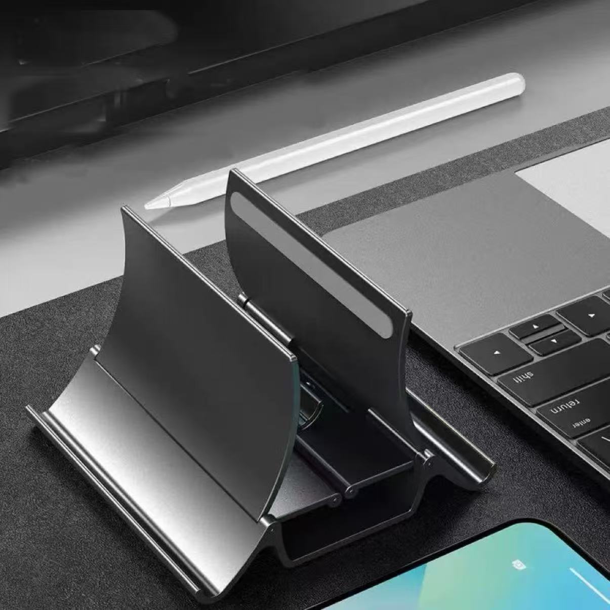 垂直ラップトップスタンド熱放散ノンスリップラップトップスタン - Tablet Ipad Accessories のレビューと価格