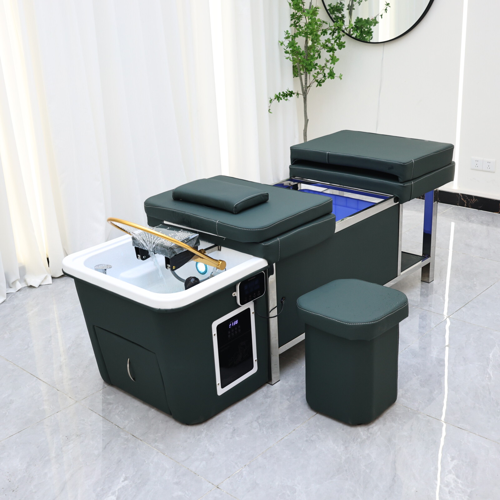 温水機能付きヘッドスパマッサージシャンプーベッド、ヘッドセラ - Massage Table Accessories Uk のレビューと価格