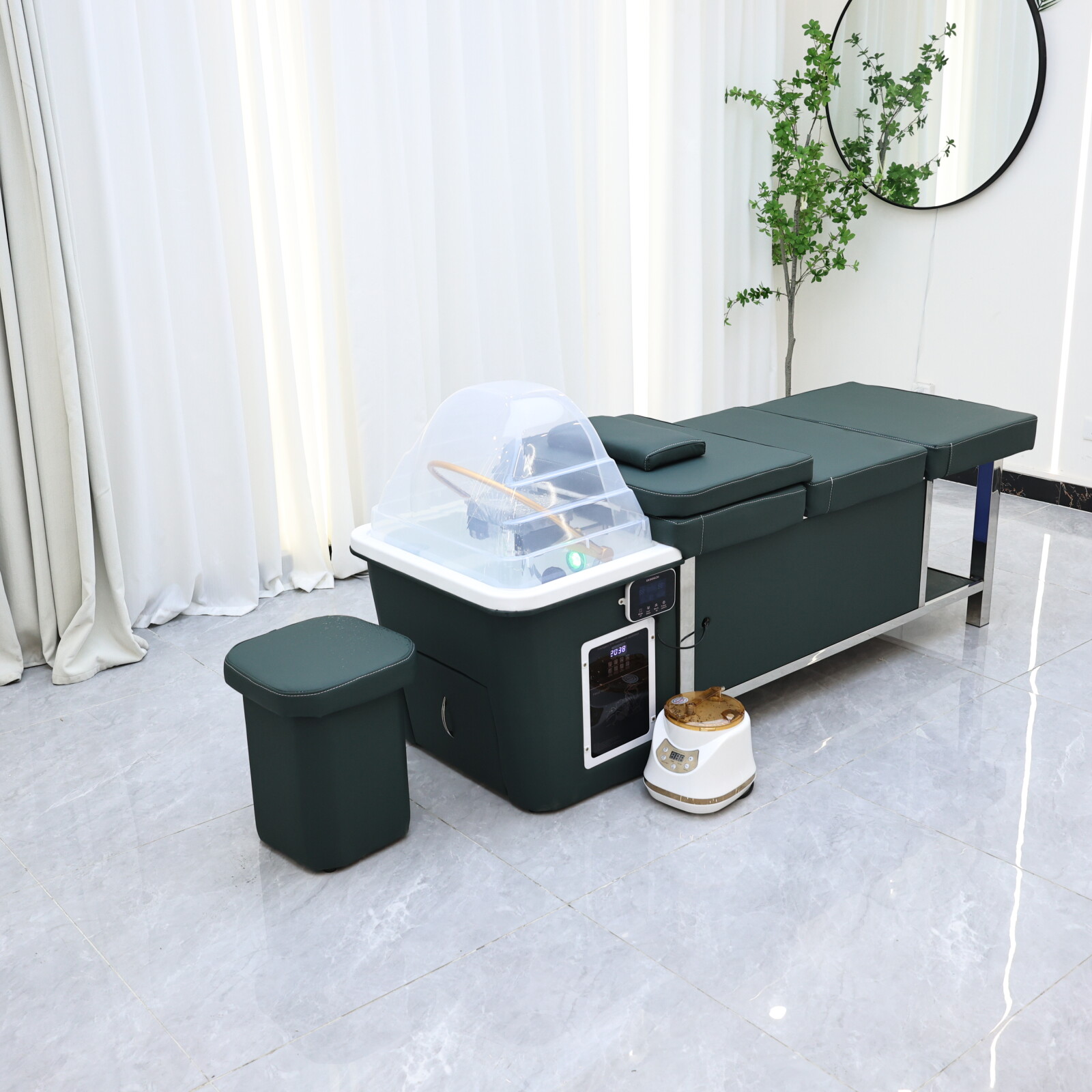 温水機能付きヘッドスパマッサージシャンプーベッド、ヘッドセラ - Massage Table Accessories Uk のレビューと価格