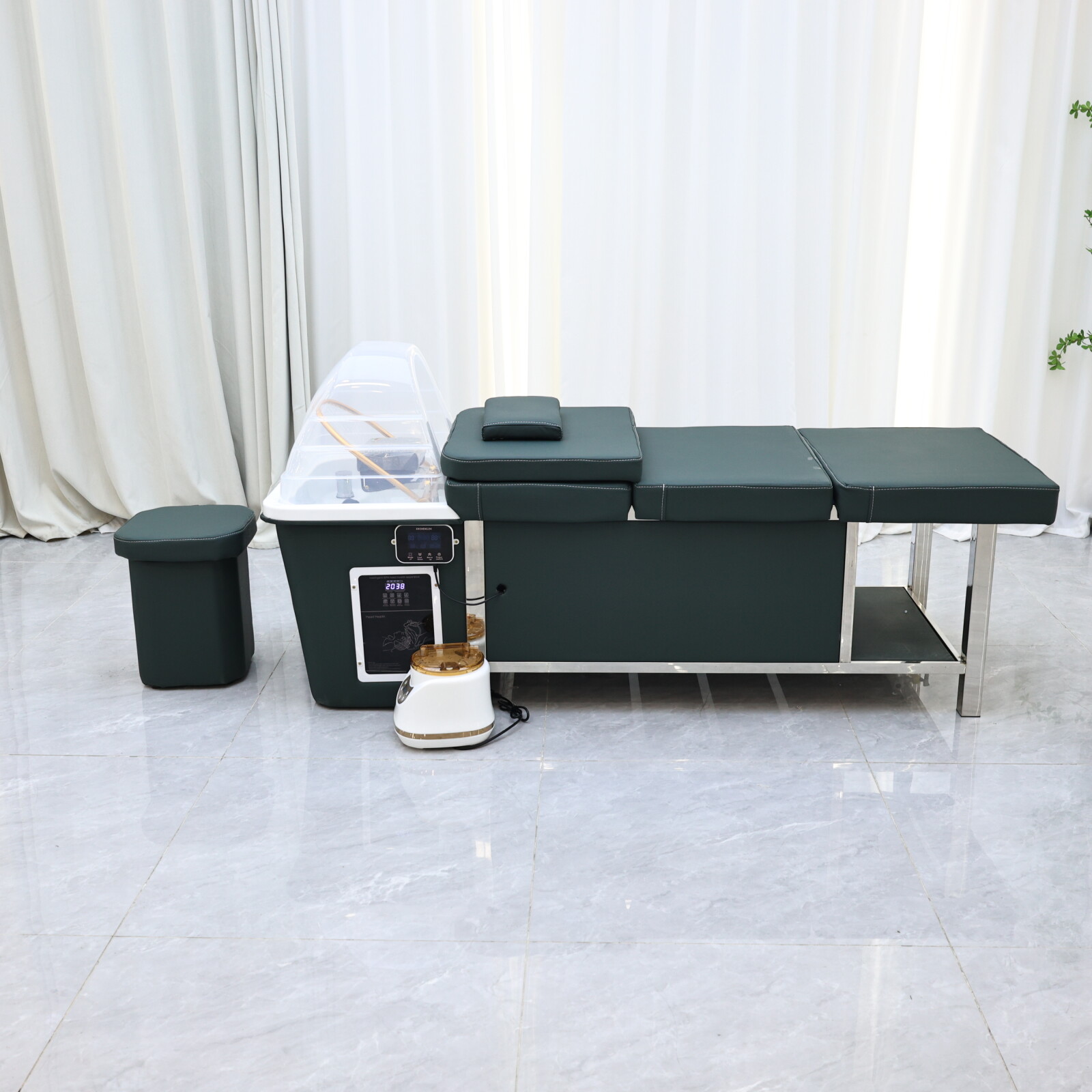 温水機能付きヘッドスパマッサージシャンプーベッド、ヘッドセラ - Massage Table Accessories Uk のレビューと価格