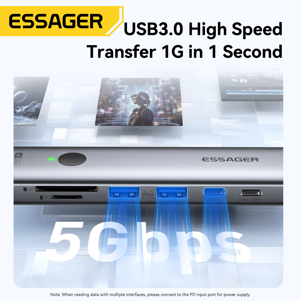Essager-USB Type-Cハブ,Macbookラッ - Hdmi Adapter Tablet のレビューと価格