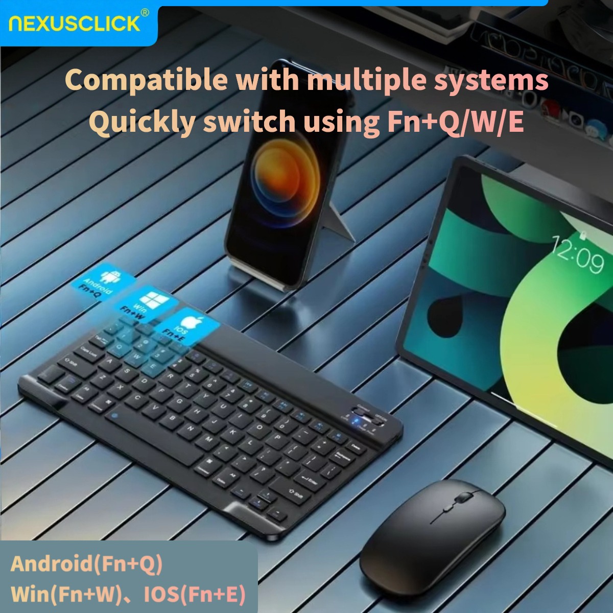 NexusClick ワイヤレス Bluetooth キーボ - Android Tablet Gaming Accessories のレビューと価格