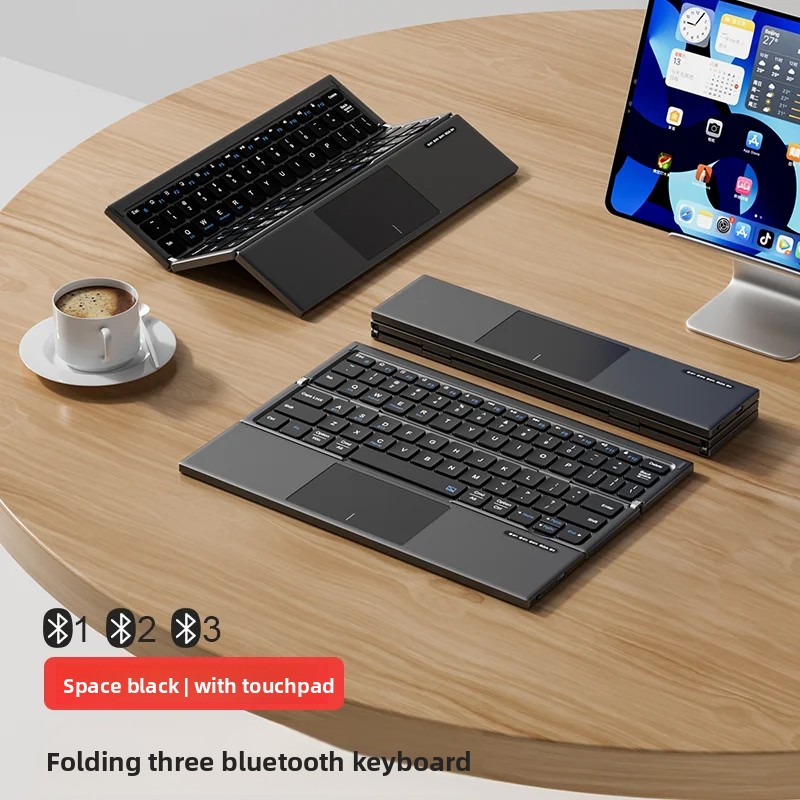 タブレットキーボード トリプルフォールド ポータブルタッチパ - Tablet Accessories Gifts のレビューと価格